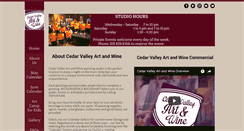 Desktop Screenshot of cedarvalleyartandwine.com